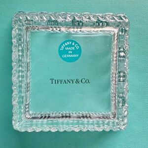 Tiffany&Co 4x4 Crystal Bowl with box.  Never used trinket bowl.